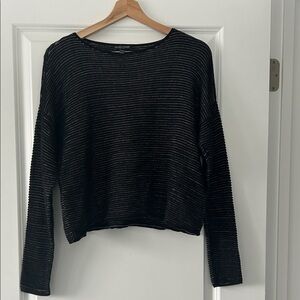 Eileen Fisher Black and White Textured Sweater
